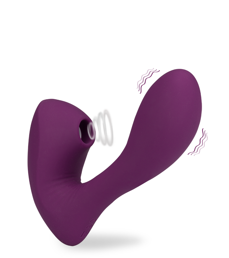 Druckwellenstimulator mit Innendildo Fame