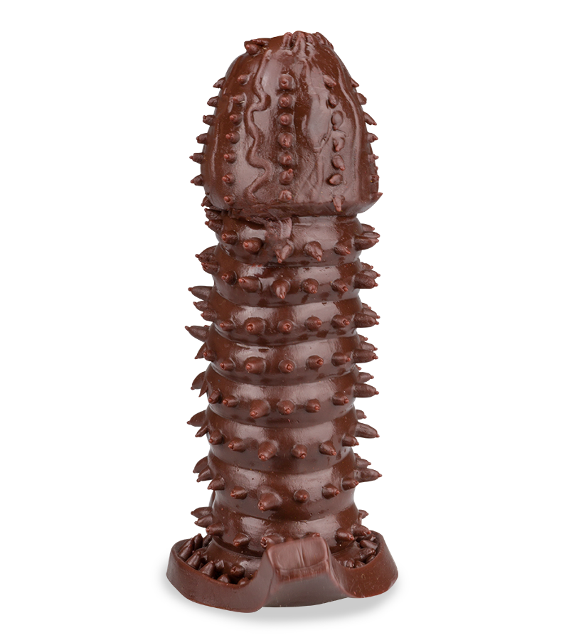 Dunkle genoppte Penishülle