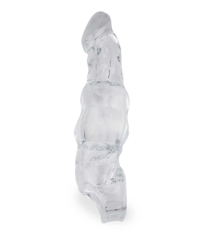 Durchsichtige Penishülle mit Hodenring Gordon