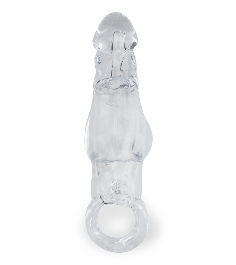 Durchsichtige Penishülle mit Hodenring Gordon