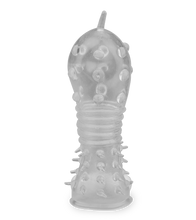 Laden Sie das Bild in den Galerie-Viewer, Durchsichtige Vibro-Penishülle mit Noppen