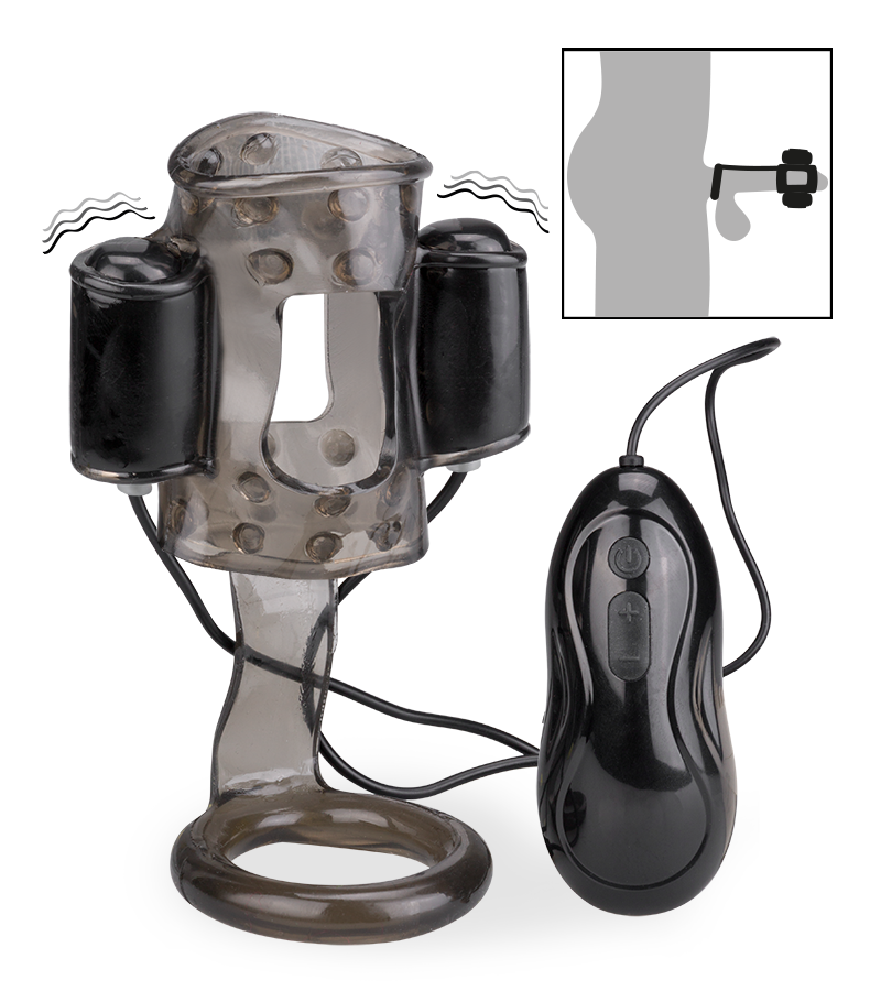 Eichelvibrator mit Cockring Tio