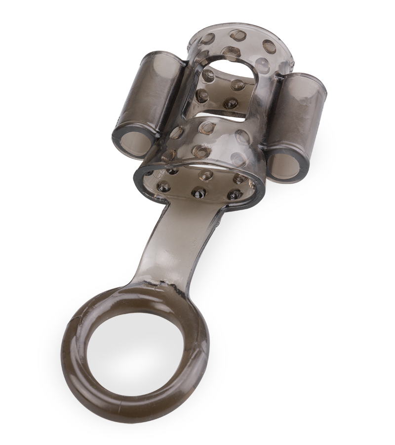 Eichelvibrator mit Cockring Tio