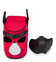 Laden Sie das Bild in den Galerie-Viewer, Farbige Puppy-Play-Hundemaske aus Neopren