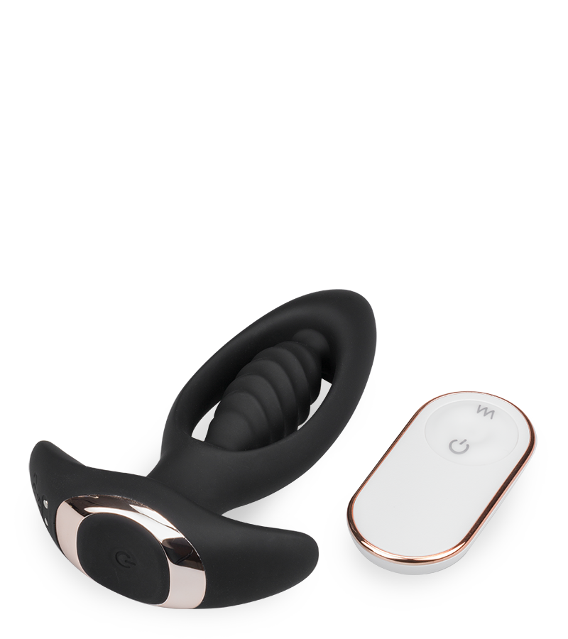 Ferngesteuerter Analplug mit Vibration Anchor