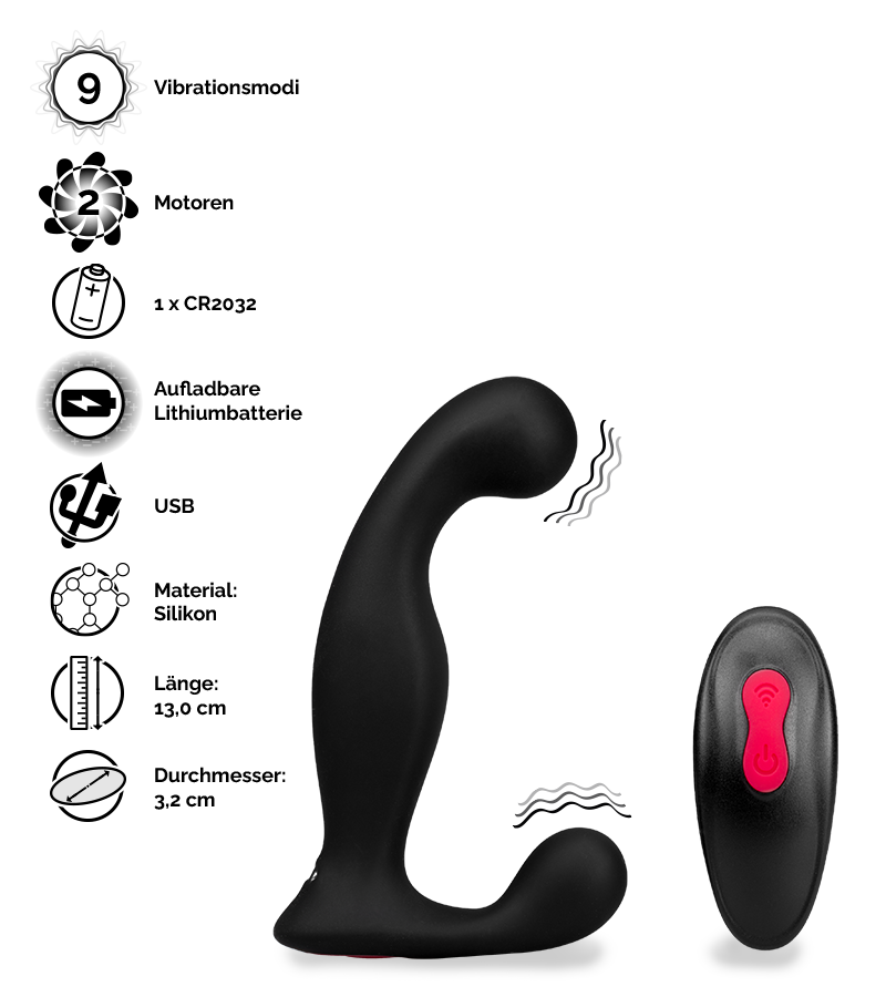 Ferngesteuerter Prostatavibrator Lord