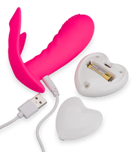 Laden Sie das Bild in den Galerie-Viewer, Ferngesteuerter Vibro-Slip mit genopptem Innendildo