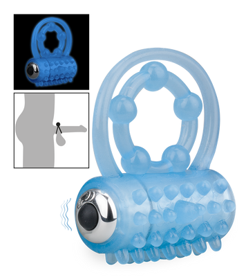 Phosphoreszierender Doppel-Cockring mit Vibration Lumino