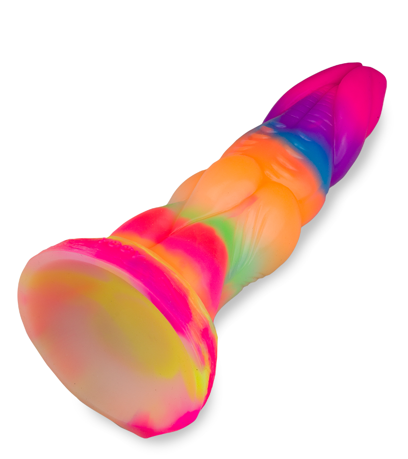 Phosphoreszierender Fantasy-Dildo mit Saugnapf Chimäre