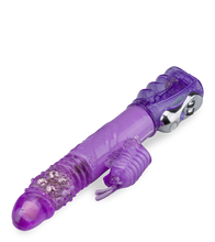 Laden Sie das Bild in den Galerie-Viewer, Pinker XL-Rabbit-Vibrator Butterfly mit Stoßfunktion