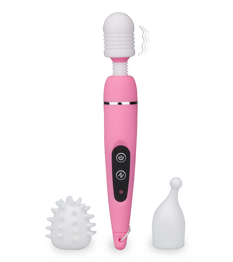Power Wand Massager mit 3 Aufsätzen
