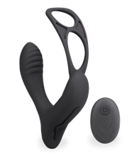 Laden Sie das Bild in den Galerie-Viewer, Prostata-Massagegerät mit Vibration und Doppel-Cockring Pro P