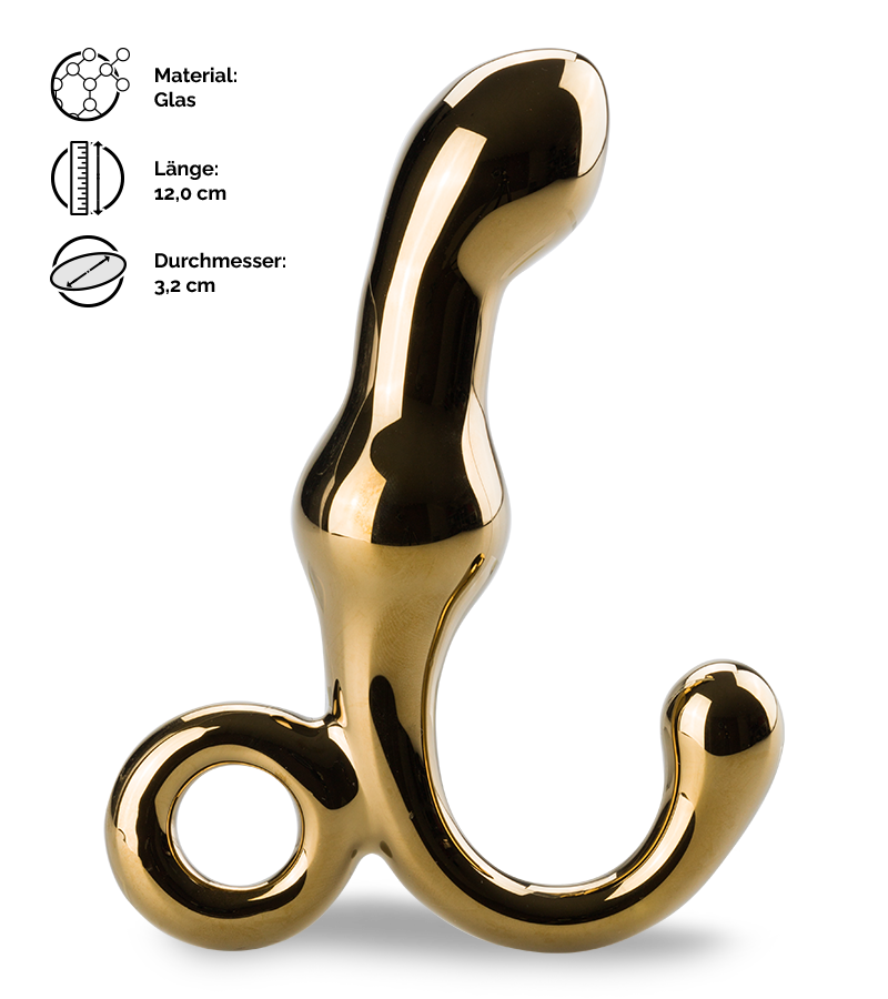 Prostataplug aus Glas Gold Master