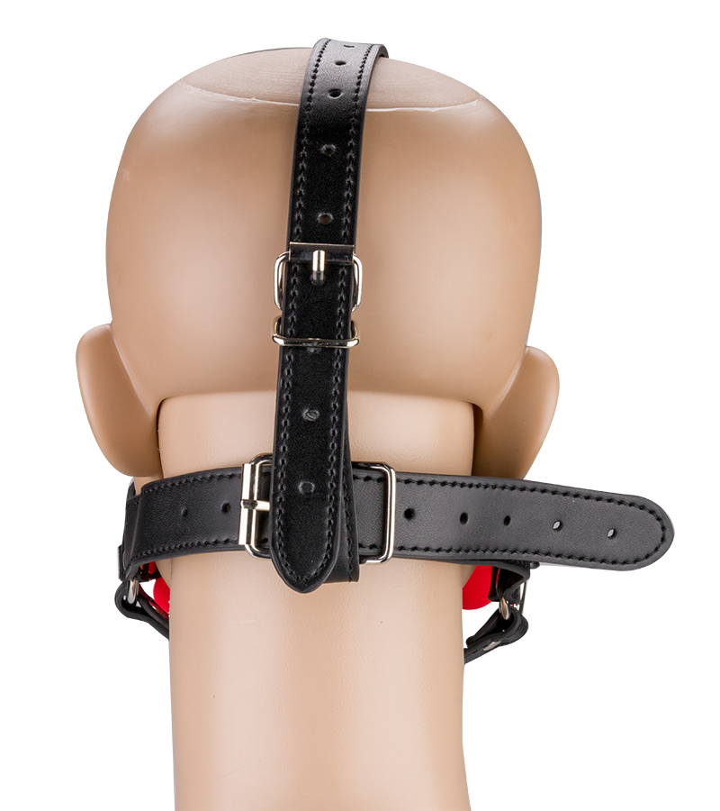 Puppy-Play-Kopfgeschirr mit Knebel aus Silikon 12,3 cm