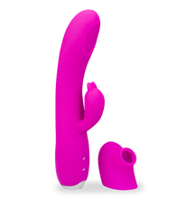 Laden Sie das Bild in den Galerie-Viewer, Rabbit-Pulsator mit Aufsatz für die Klitoris