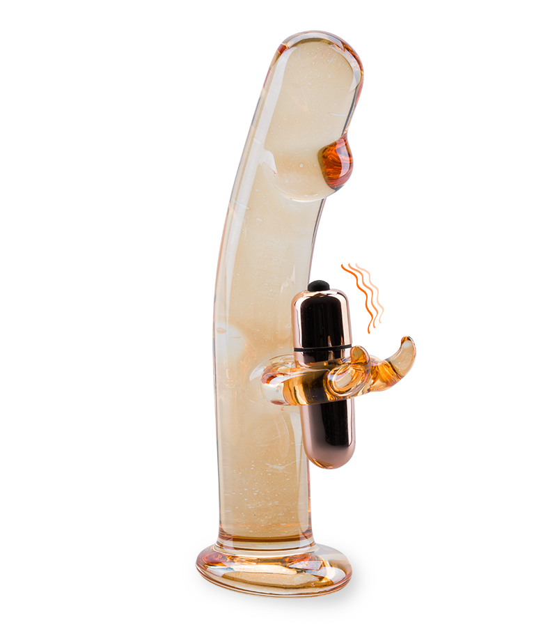 Rabbit-Vibrator aus Glas Mr Pleasure