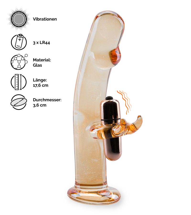 Rabbit-Vibrator aus Glas Mr Pleasure