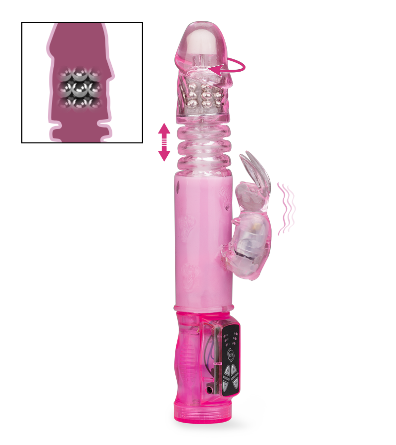 Rabbit-Vibrator Crazy Up &amp; Down mit USB Anschluss