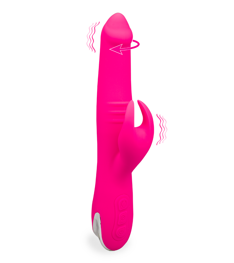 Rabbit-Vibrator mit 360°-Rotation Holy Fork
