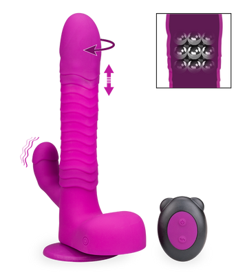 Rabbit-Vibrator mit Saugnapf
