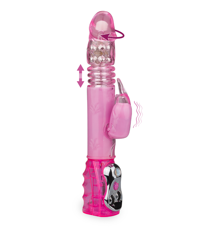Rabbit-Vibrator mit Stoßfunktion für XXL-Orgasmen