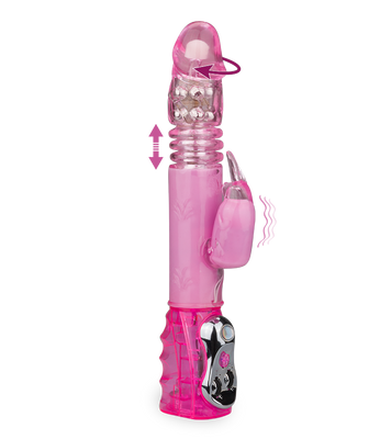 Rabbit-Vibrator mit Stoßfunktion für XXL-Orgasmen