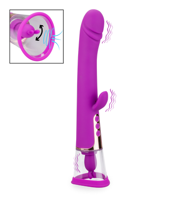 Rabbit-Vibrator mit Vagina-Pumpe Fine