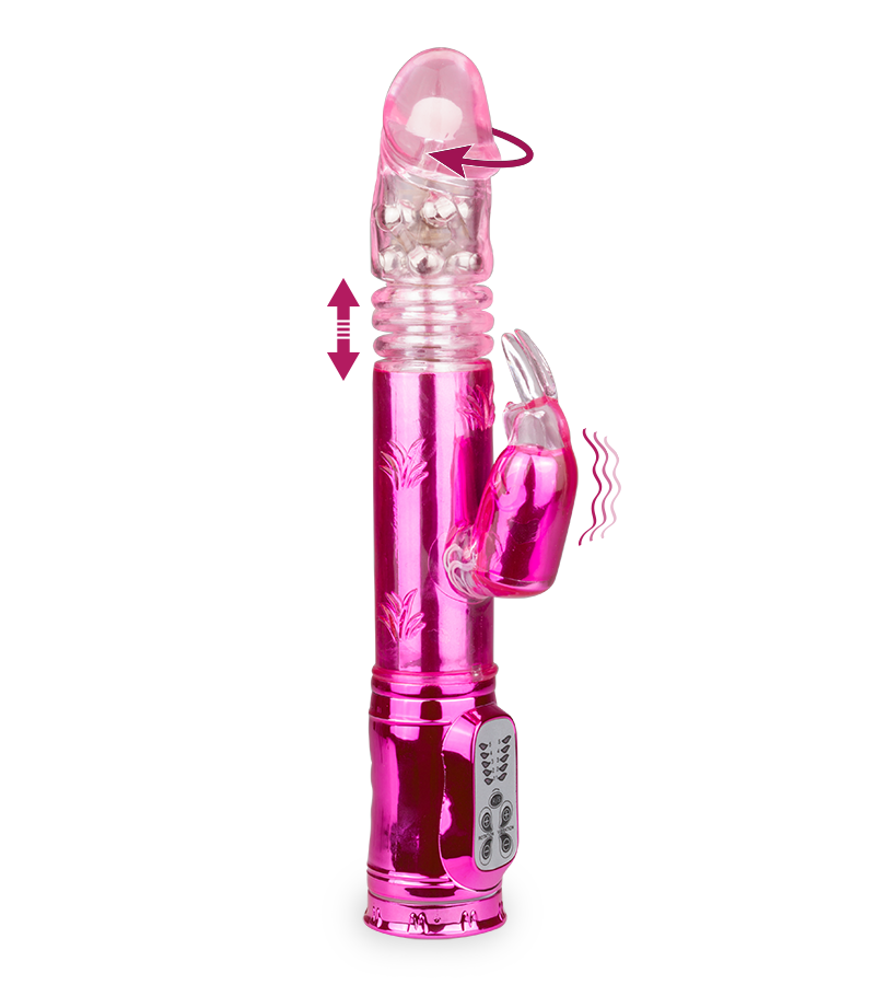 Rabbit-Vibrator XXL Deluxe mit Stoßfunktion