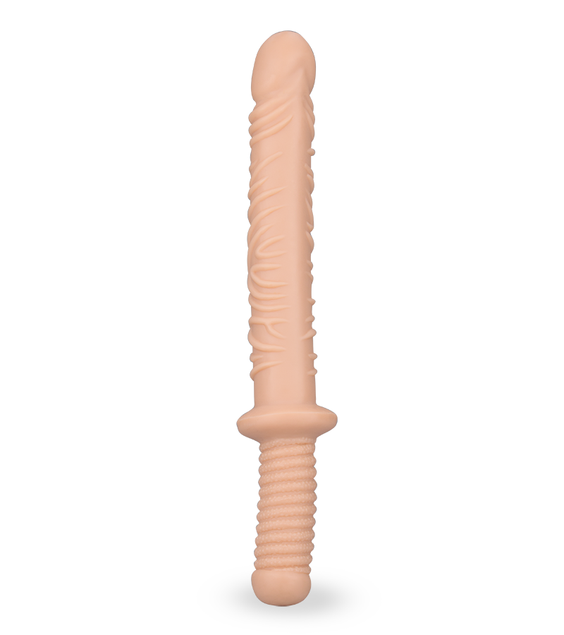 Realistischer gerillter Doppeldildo Damocles