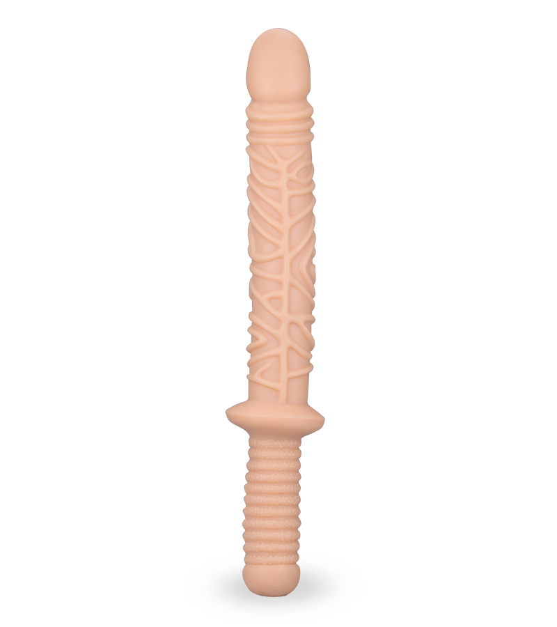 Realistischer gerillter Doppeldildo Damocles