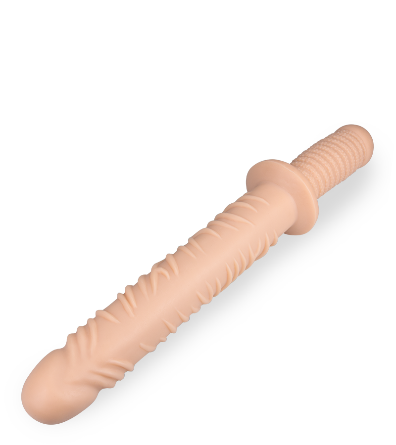 Realistischer gerillter Doppeldildo Damocles