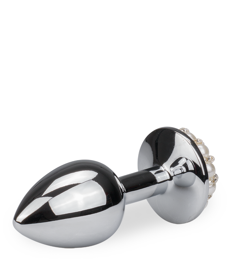 Rosebud-Analplug mit Perlen