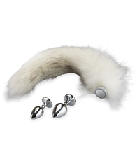 Laden Sie das Bild in den Galerie-Viewer, Rosebud-Plug im Doppelpack mit Magnet-Fuchsschwanz