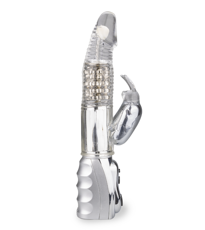 Rotierender Rabbit-Vibrator Silver Pleasure