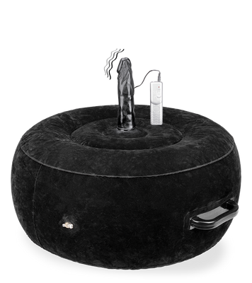 Rundes aufblasbares Sexkissen mit Dildovibrator Crazy Rider