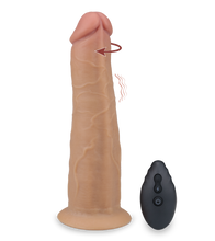 Laden Sie das Bild in den Galerie-Viewer, Saugnapf-Dildo mit Vibration und Rotation Jim 20 cm
