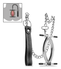 Laden Sie das Bild in den Galerie-Viewer, Schamlippenspreizer aus Edelstahl mit Leine