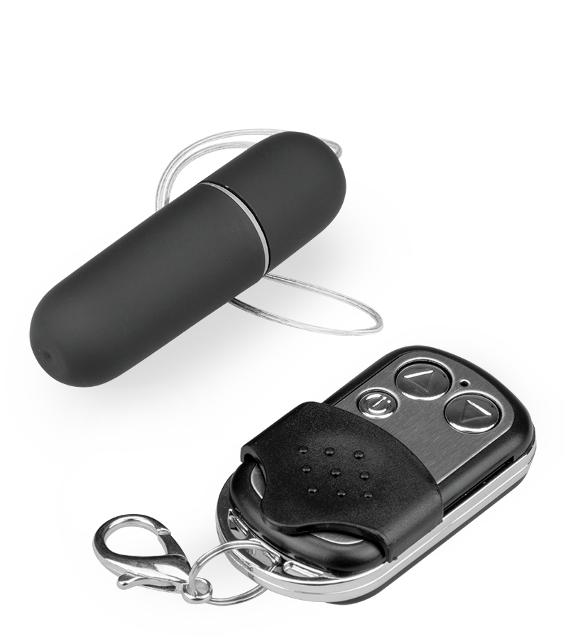 Schmales Vibroei in XS mit Funkfernbedienung