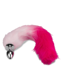Laden Sie das Bild in den Galerie-Viewer, Schwanz-Plug mit Fuchsschwanz in Rosa und Pink
