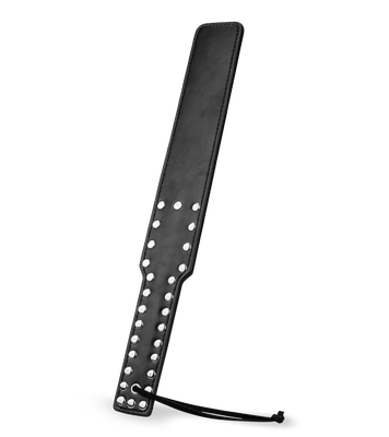 Schwarzes Kunstleder-Paddle mit Nieten 38 cm