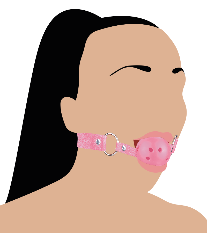 SM-Ballknebel mit Luftlöchern