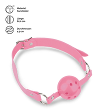 Laden Sie das Bild in den Galerie-Viewer, SM-Ballknebel mit Luftlöchern