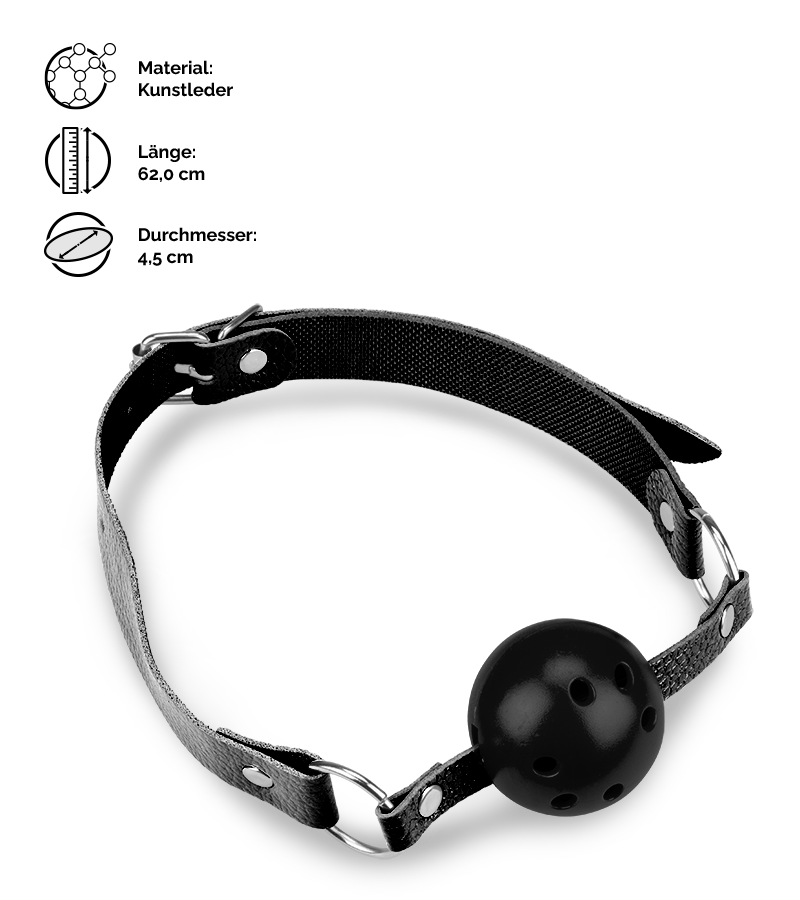 SM-Ballknebel mit Luftlöchern