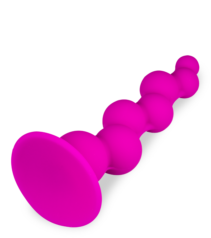 Spiralförmiger Analplug mit Saugfuß