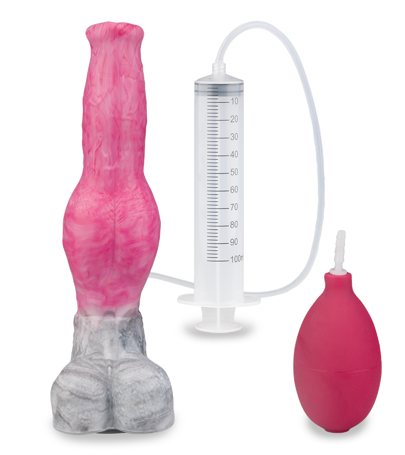 Spritzdildo mit Saugnapf Dobermann