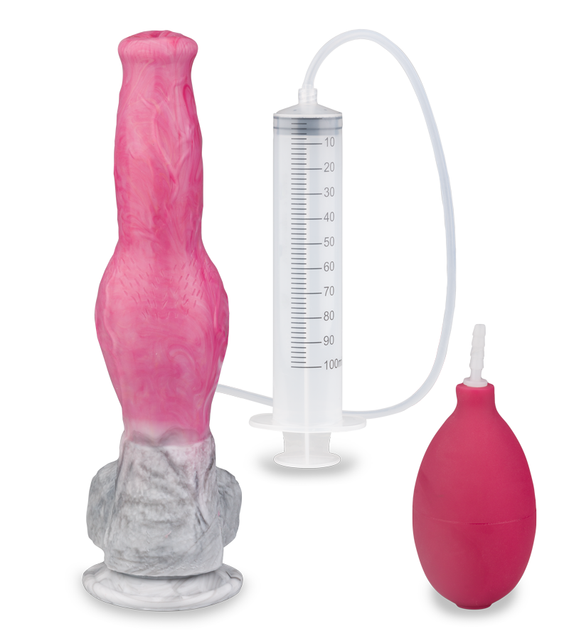 Spritzdildo mit Saugnapf Dobermann