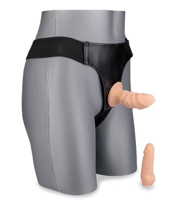 Strap-On-Dildo mit 2 kleinen abnehmbaren Dildos