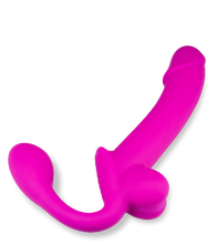 Laden Sie das Bild in den Galerie-Viewer, Strapless Strapon aus Silikon mit Spritzfunktion Nightlong