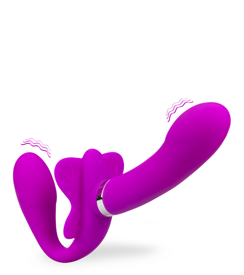 Strapless Strapon mit 12 Modi Butterfly