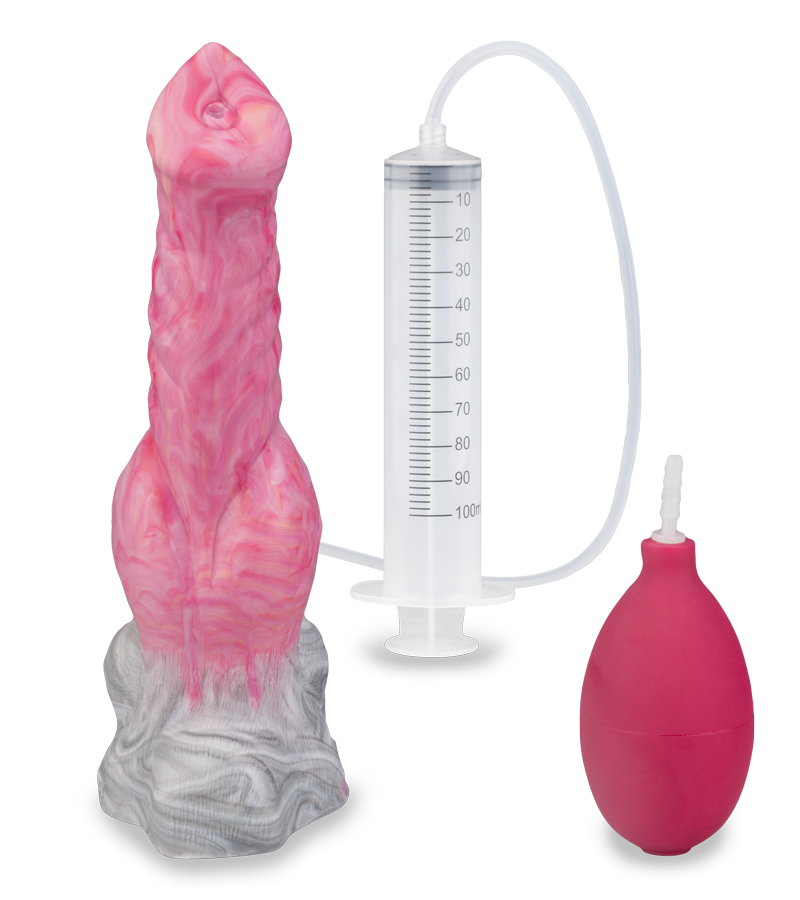 Tier-Spritzdildo mit Saugnapf Wolf